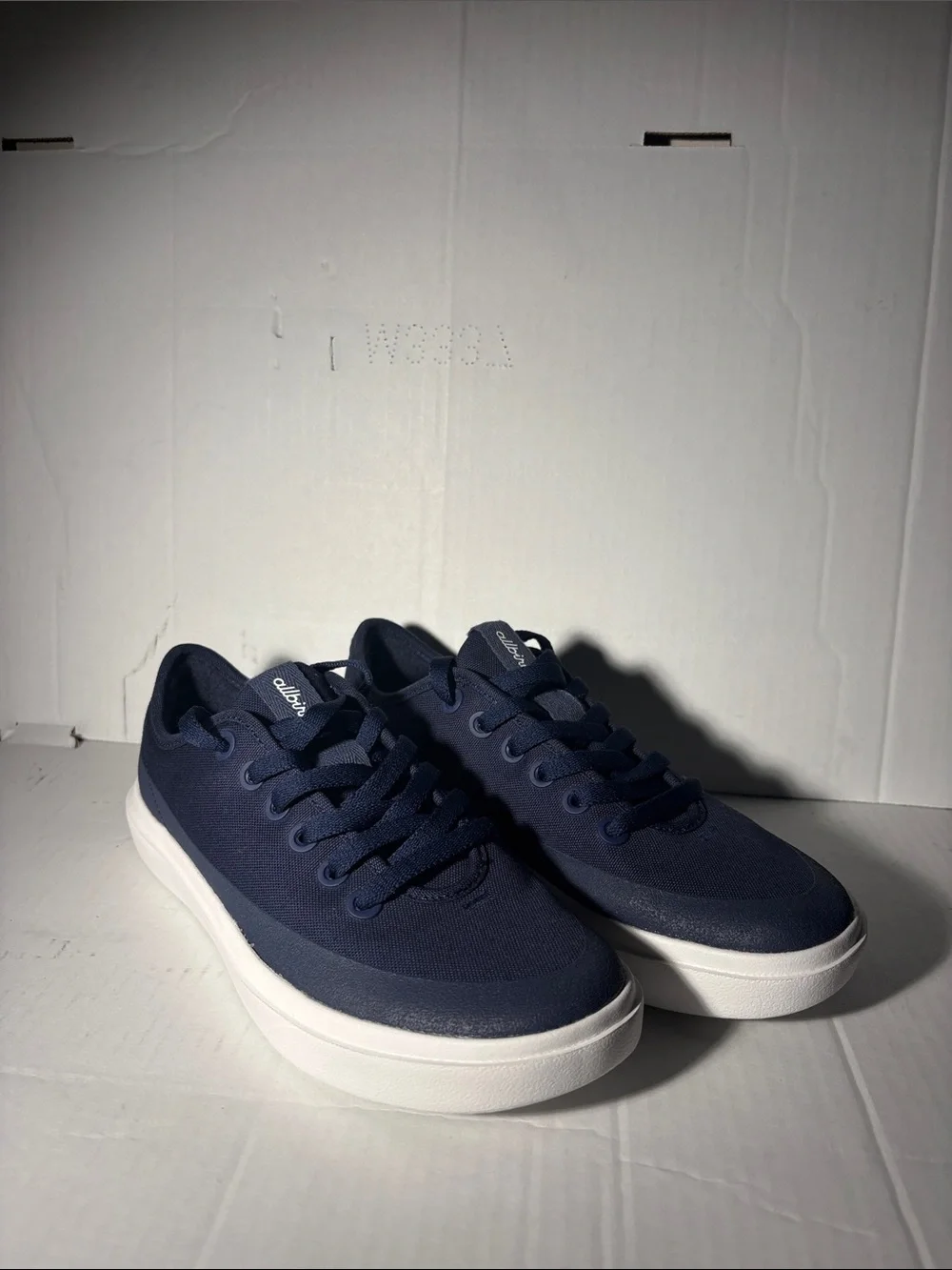 Allbirds Women’s Navy Low-Top Knit Sneakers with White Sole